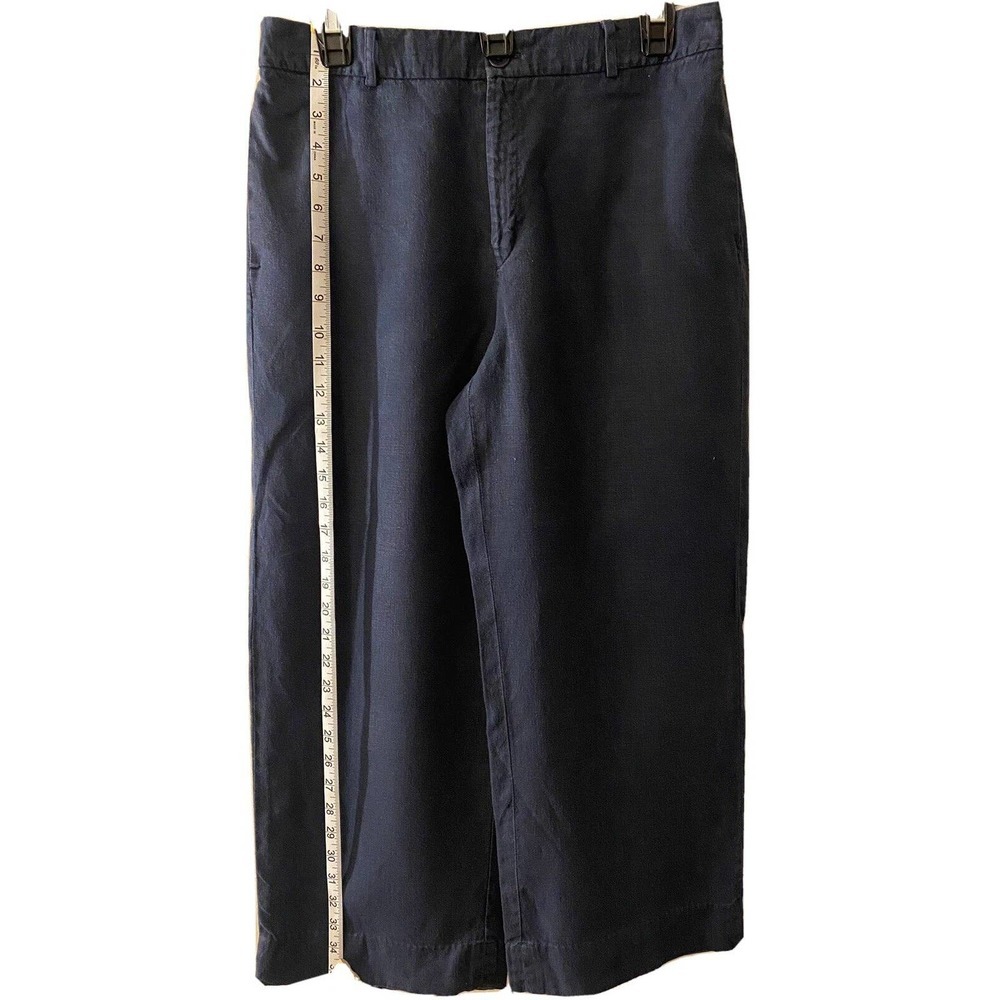 Women’s Gap Size 10 Linen Capris Wide Leg Culotte Pockets Pant